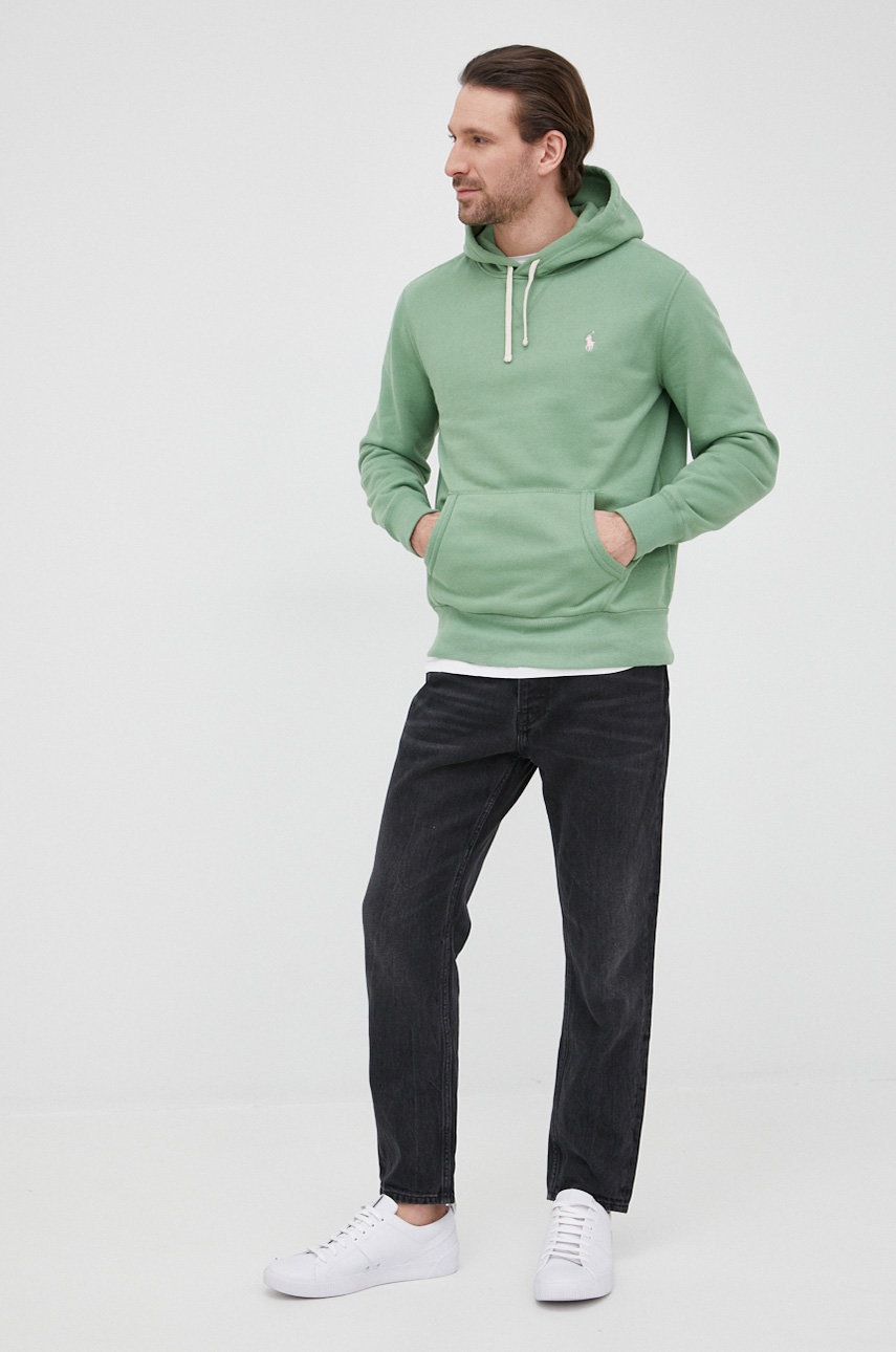 

Суичър Polo Ralph Lauren мъжка в зелено с изчистен дизайн, Зелен