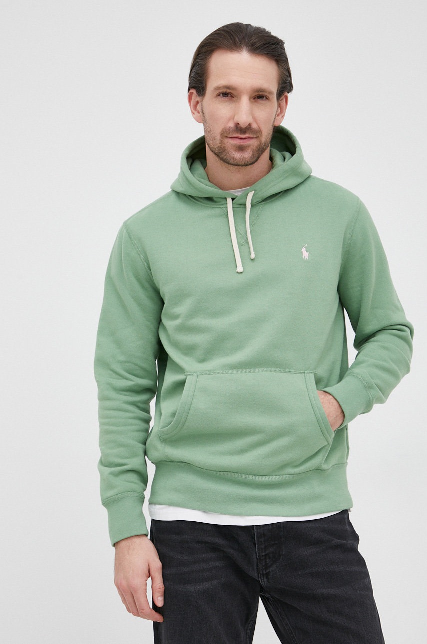 

Кофта Polo Ralph Lauren мужская цвет зелёный однотонная