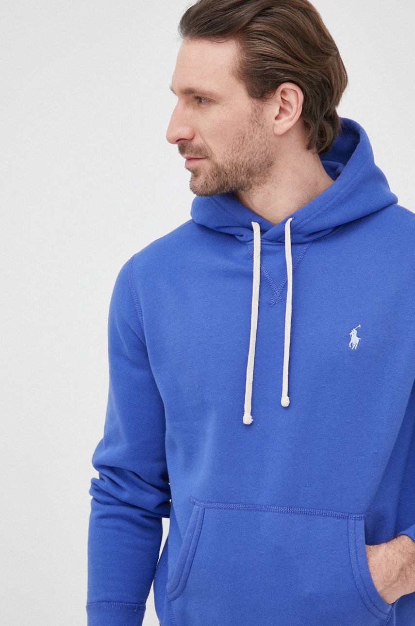 

Суичър Polo Ralph Lauren мъжка с изчистен дизайн, Син