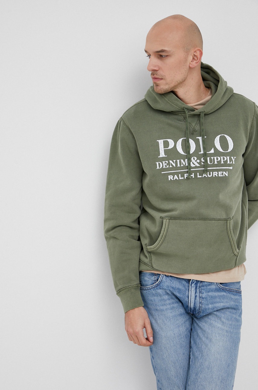 

Суичър Polo Ralph Lauren мъжки в зелено с принт, Зелен