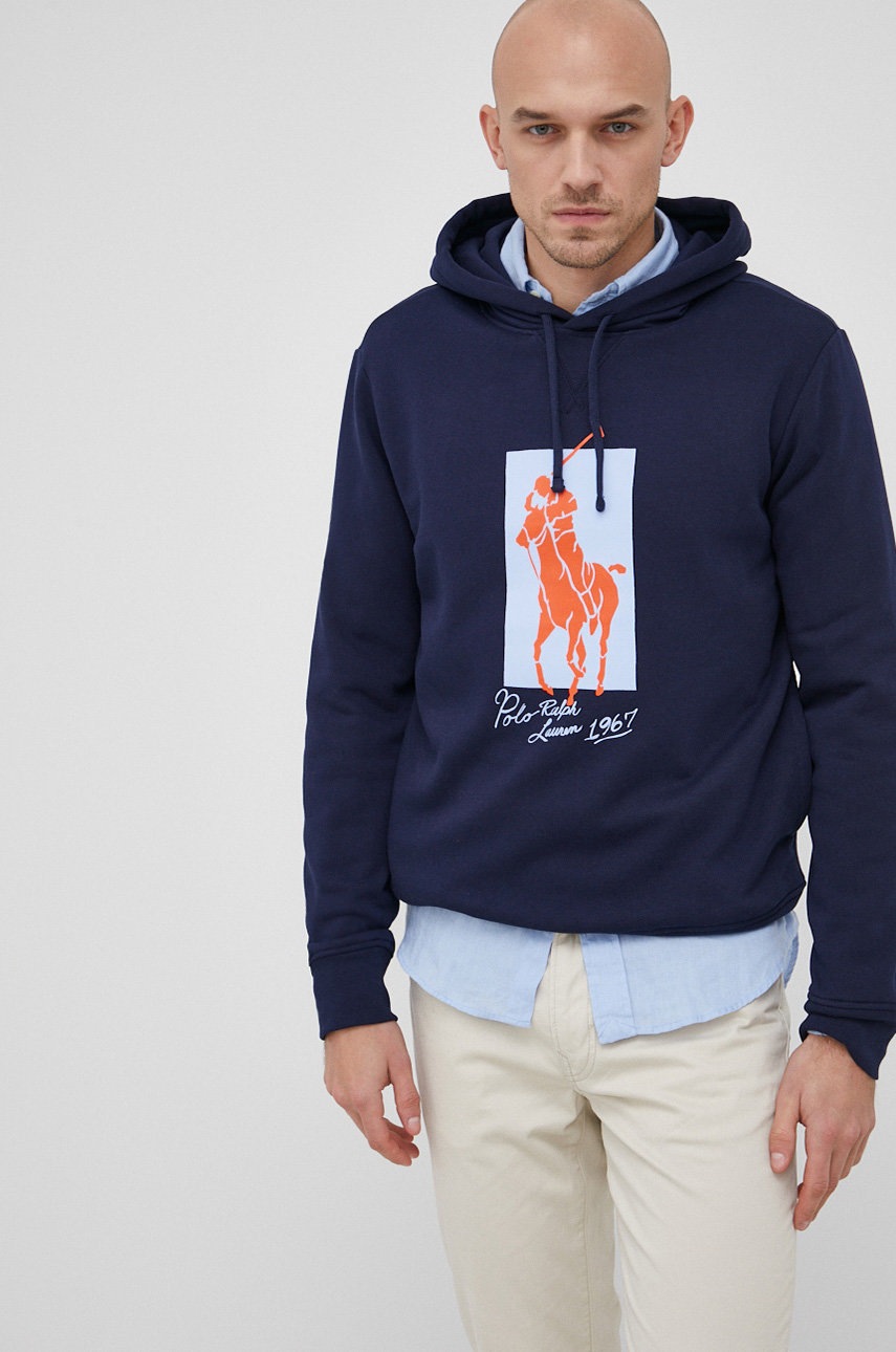 

Суичър Polo Ralph Lauren мъжки в тъмносиньо с принт, Тъмносин