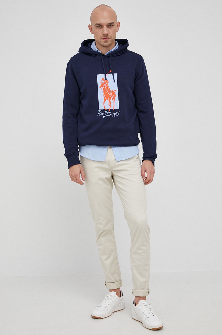 

Кофта Polo Ralph Lauren мужская цвет синий с принтом