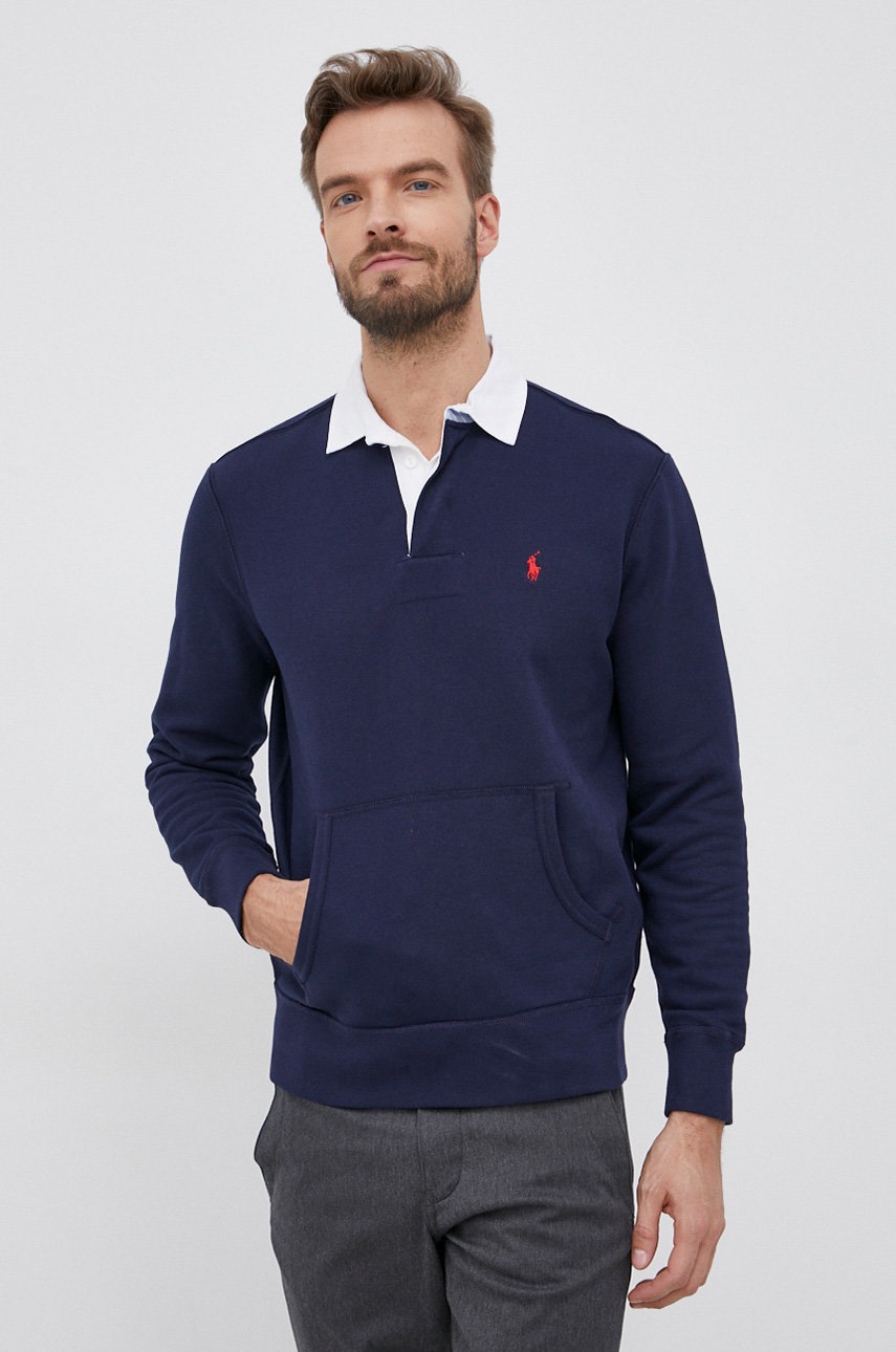 

Суичър Polo Ralph Lauren мъжки в тъмносиньо с изчистен дизайн, Тъмносин