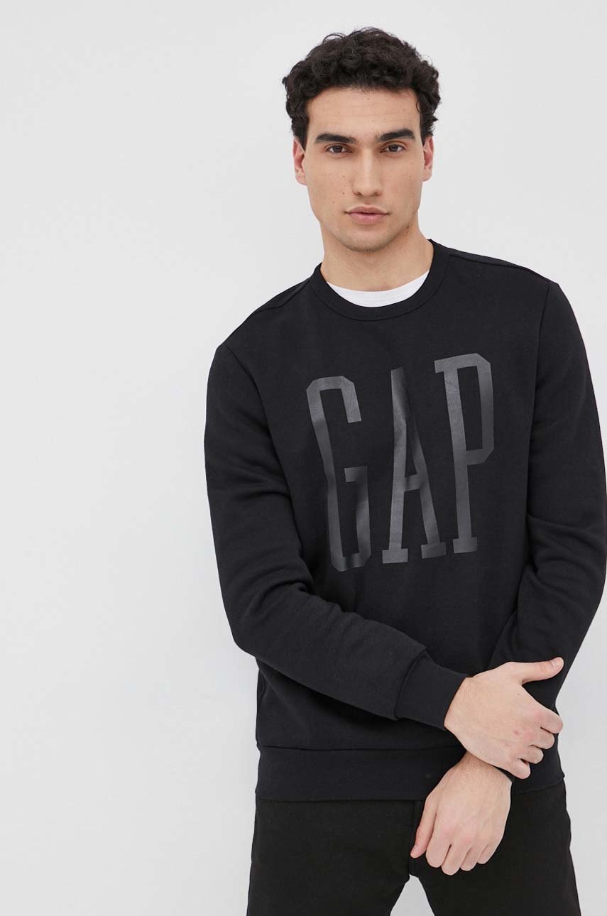 

Суичър GAP мъжка в черно с принт, Черен