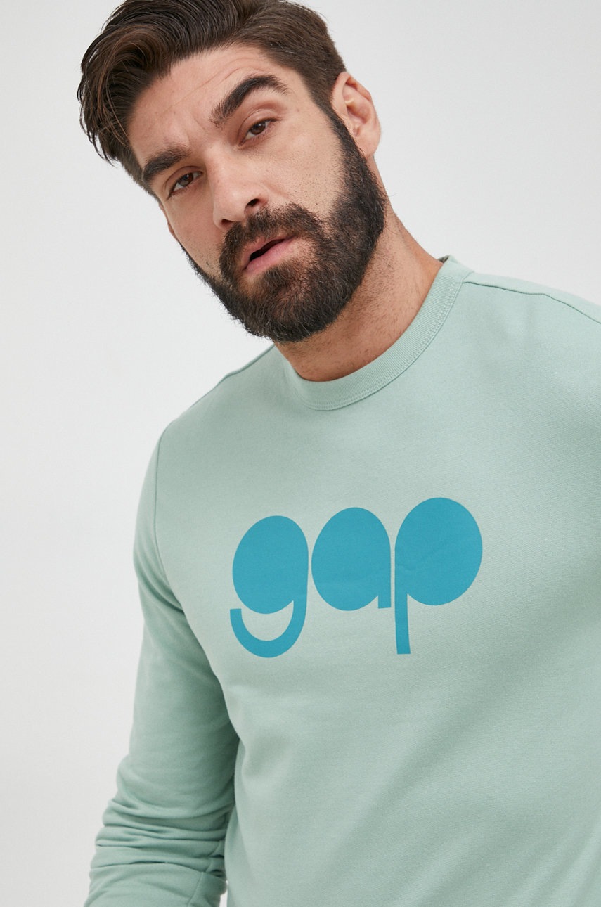 

Суичър GAP в зелено с принт, Зелен