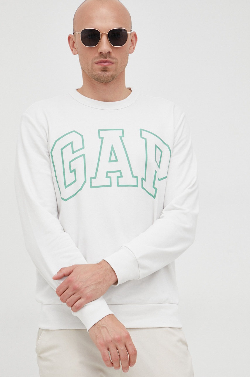 

Суичър GAP в бежово с принт, Бял