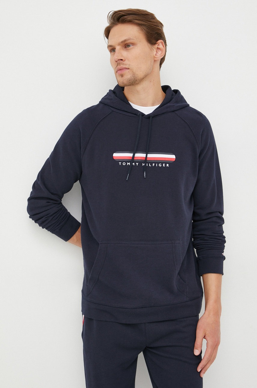 

Суичър Tommy Hilfiger мъжка в тъмносиньо с принт, Тъмносин
