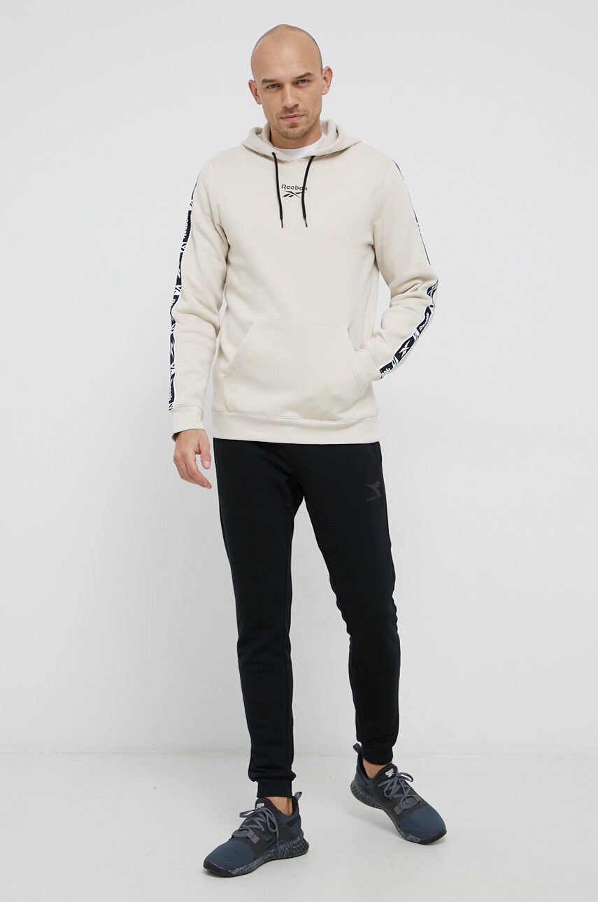 

Кофта Reebok HB2159 чоловіча колір прозорий гладка