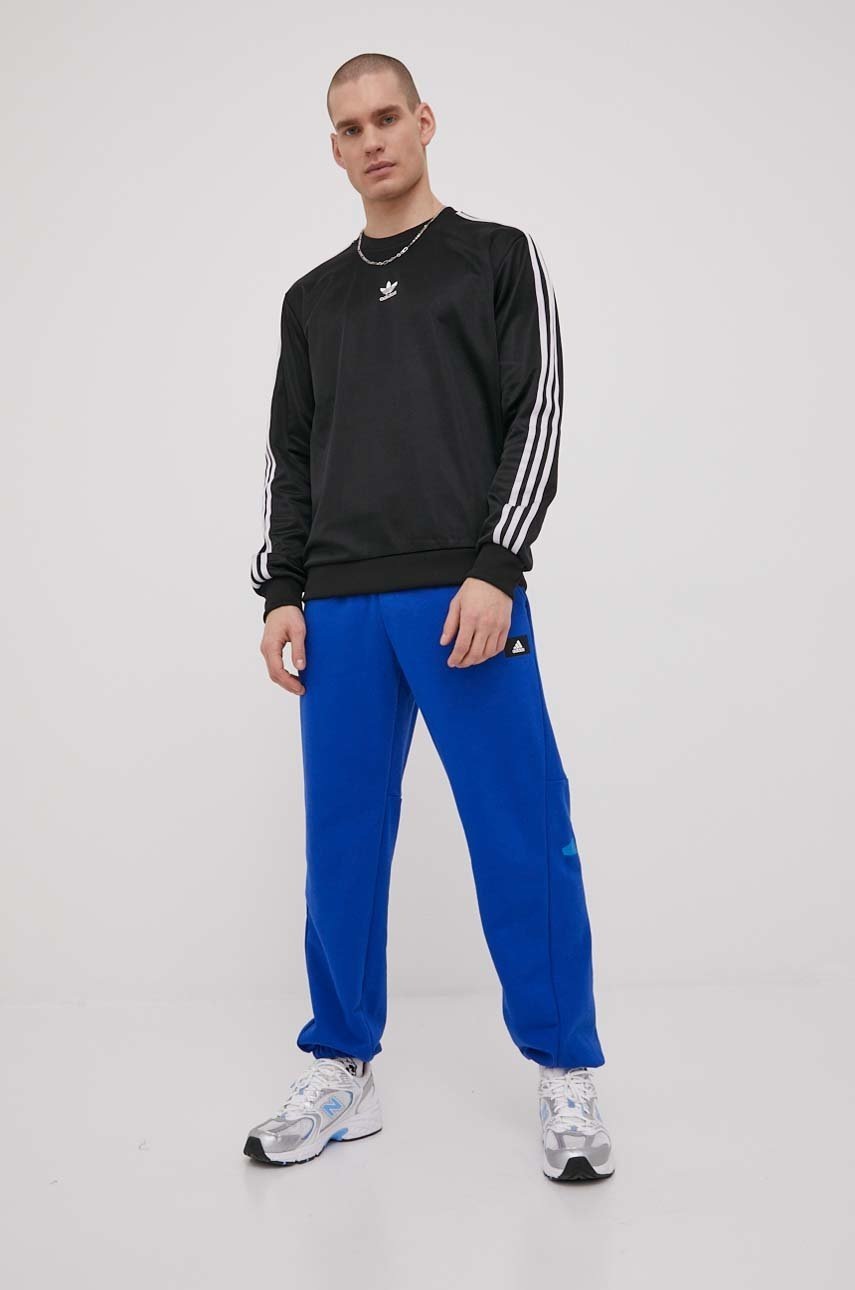 

Кофта adidas Originals HC1918 мужская цвет чёрный однотонная