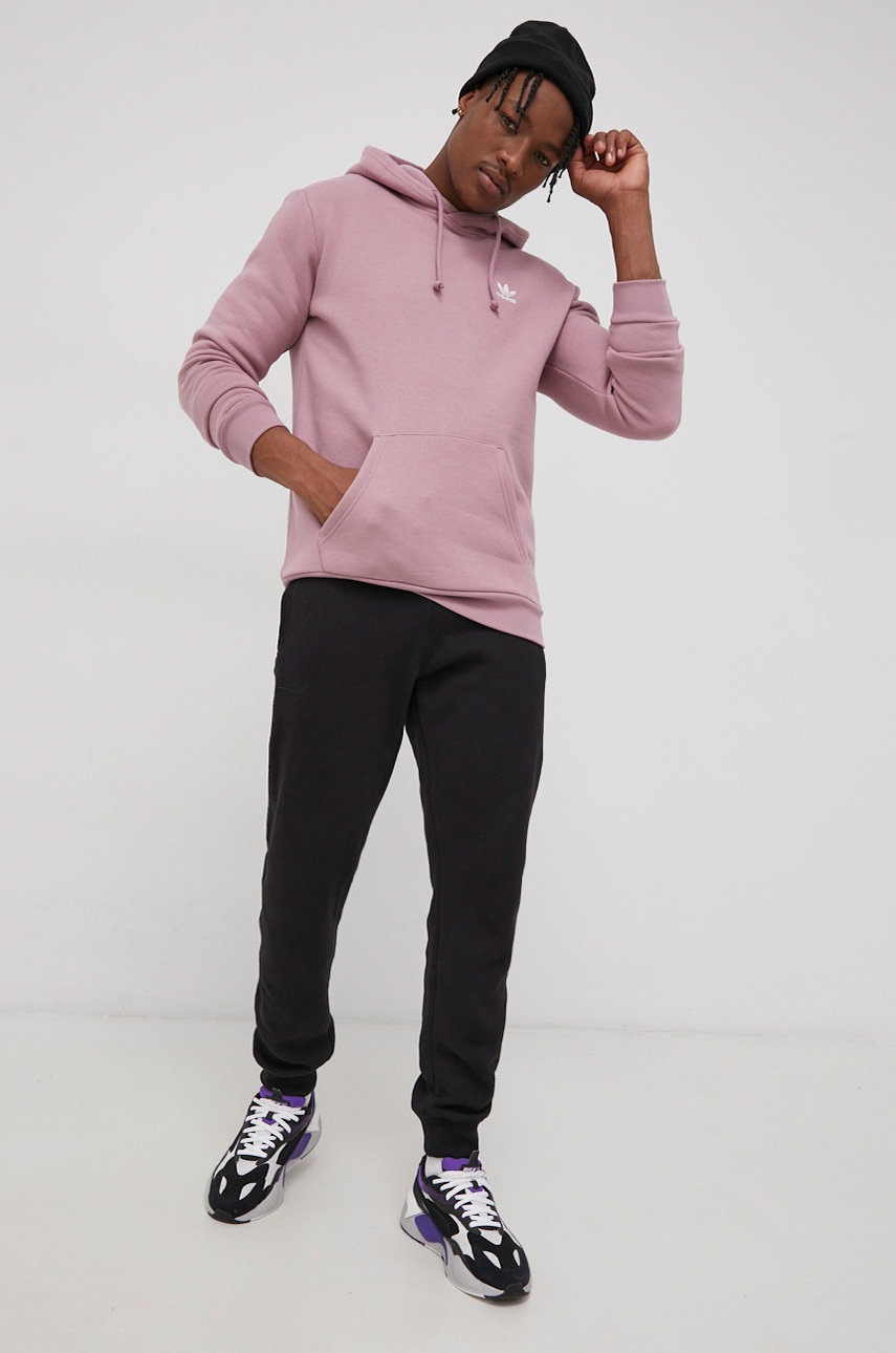 

Кофта adidas Originals HE9416 чоловіча колір рожевий гладка