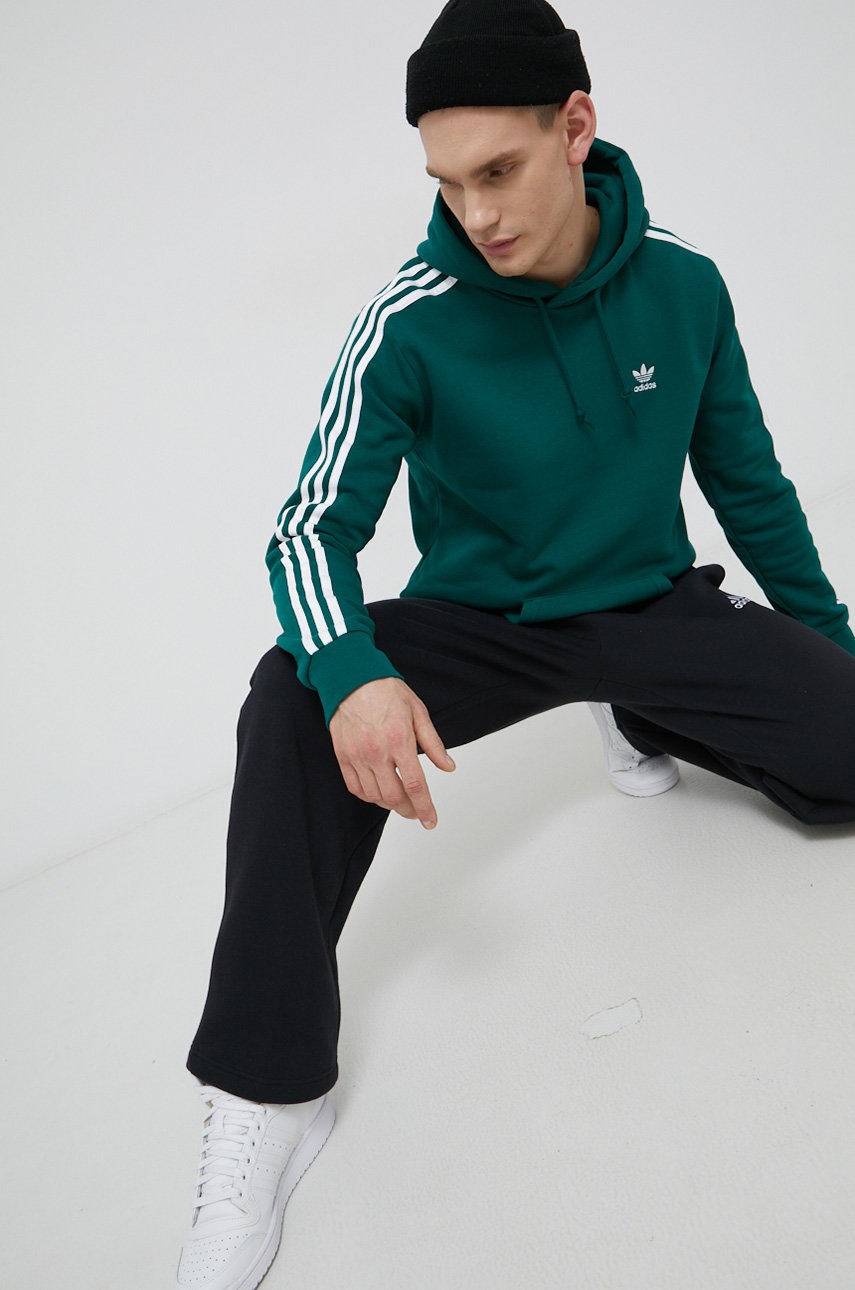 

Суичър adidas Originals мъжки в зелено с изчистен дизайн, Зелен