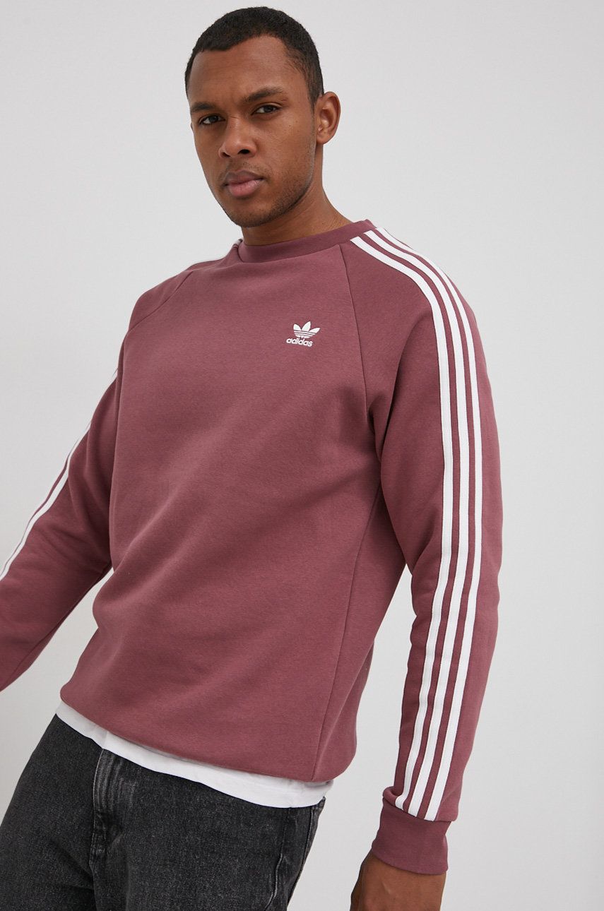 Adidas Originals Bluză HE9484 bărbați, culoarea roz, cu imprimeu adidas Originals