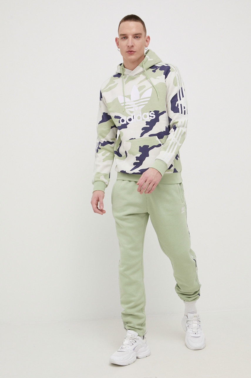 

Кофта adidas Originals мужская цвет зелёный узор