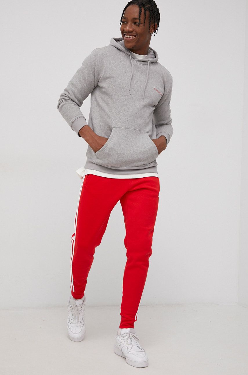 Adidas Originals Bluză HF4920 bărbați, culoarea gri, cu imprimeu
