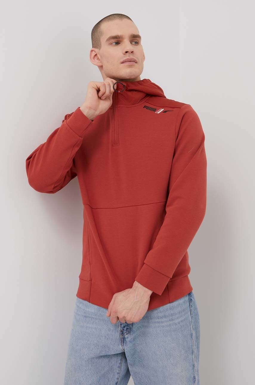 

Кофта Puma 84743623 мужская цвет красный однотонная