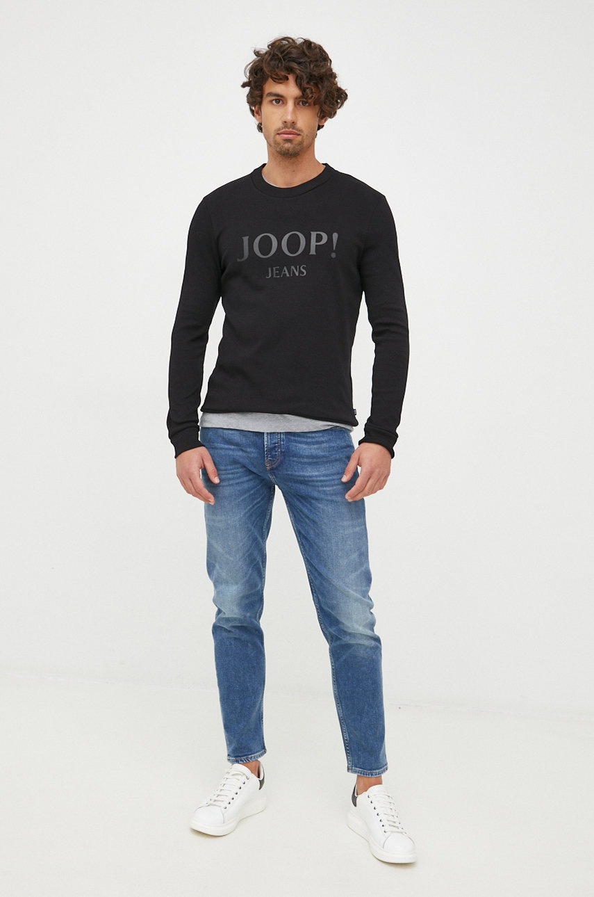 

Хлопковая кофта Joop! мужская цвет чёрный с принтом