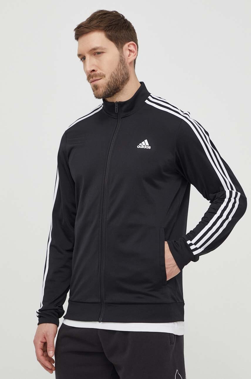 adidas bluză H46099 bărbați, culoarea negru, cu imprimeu H46099