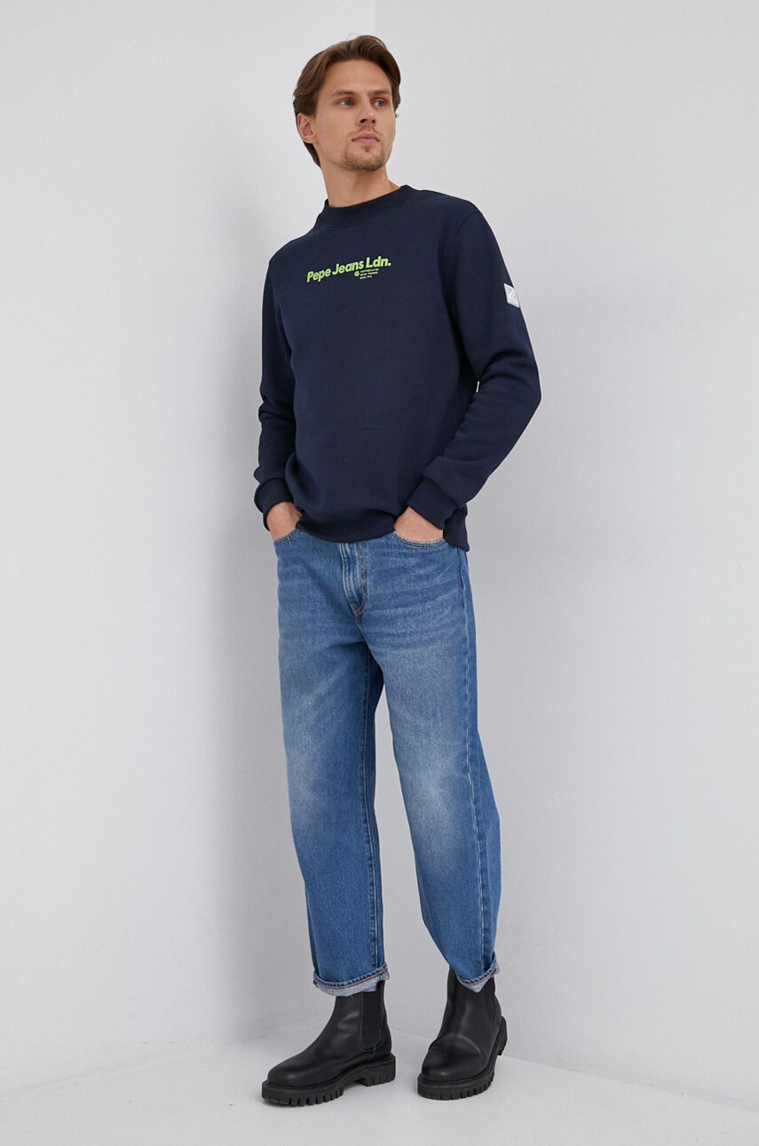 

Кофта Pepe Jeans Damon чоловіча колір синій з принтом