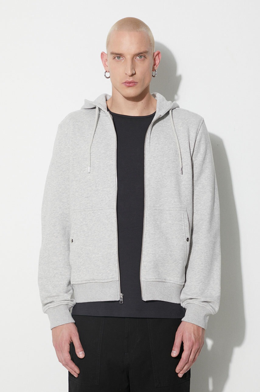 

Кофта Woolrich чоловіча колір сірий з капюшоном меланж CFWOSW0117MRUT2911-3989