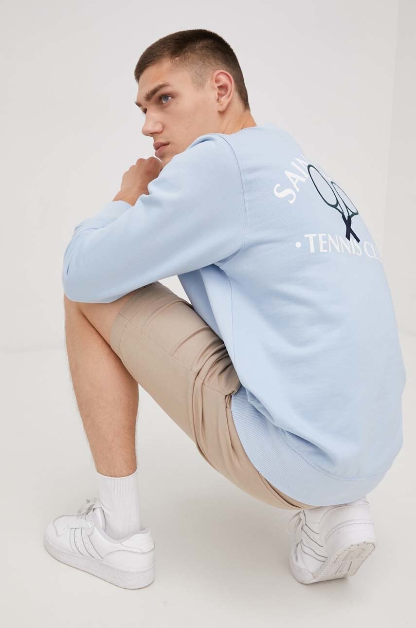Jack & jones hanorac de bumbac barbati, culoarea violet, cu imprimeu
