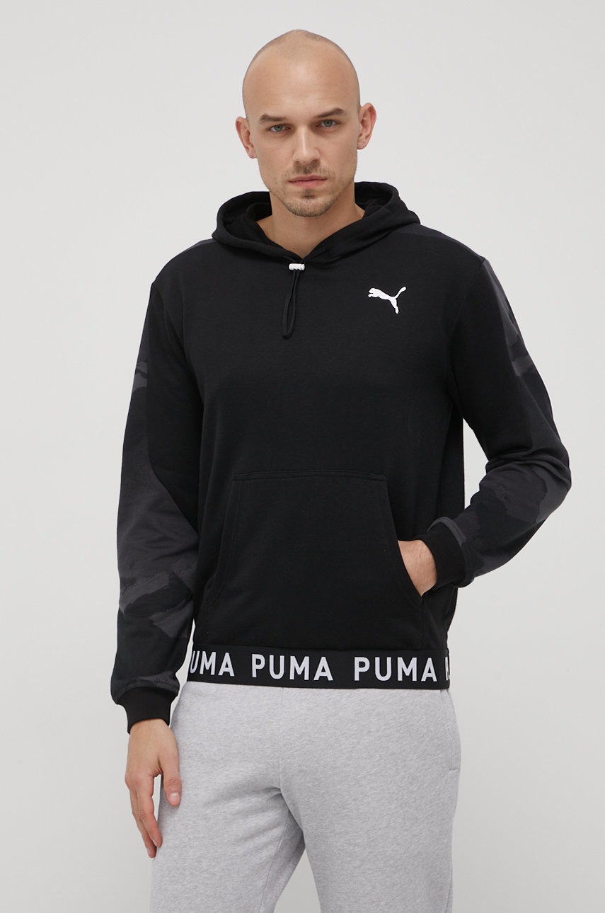 

Суичър за трениране Puma 521546 мъжка в черно с десен, Черен