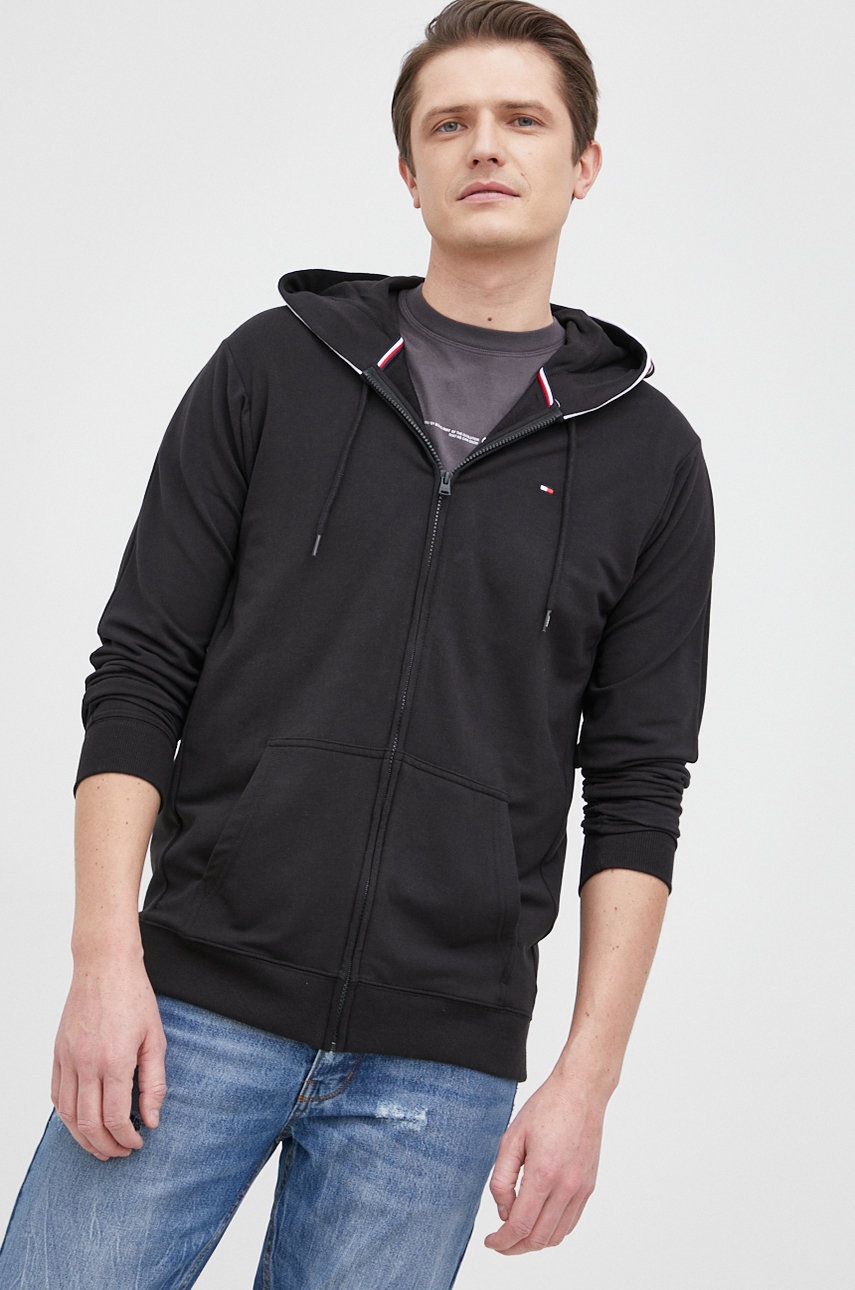

Суичър Tommy Hilfiger мъжки в черно, Черен
