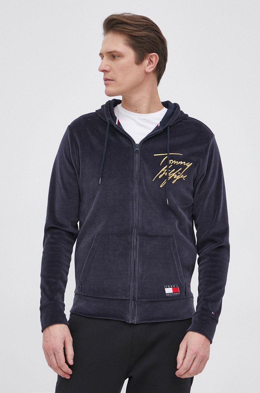 

Суичър Tommy Hilfiger мъжки в тъмносиньо с апликация, Тъмносин
