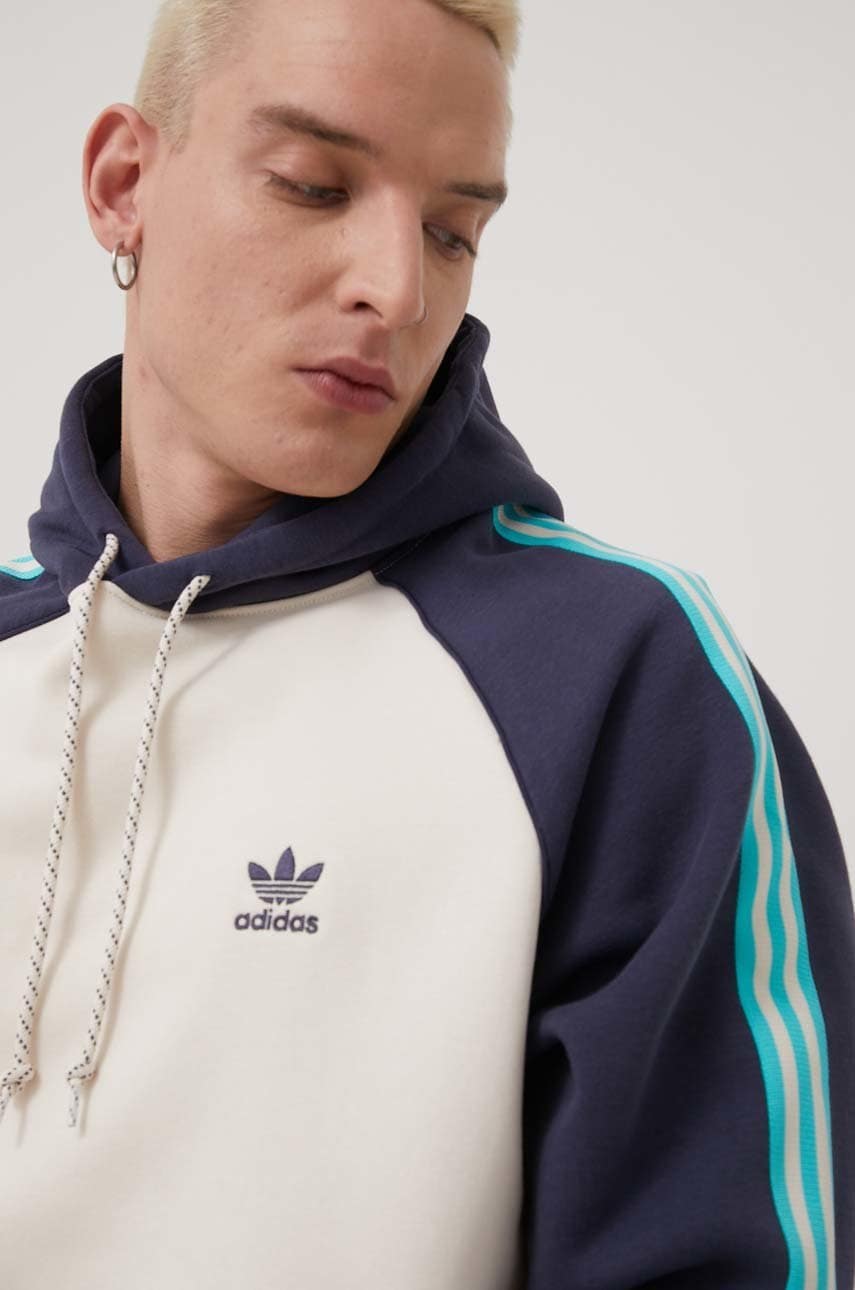 Adidas originals bluza barbati, culoarea bej, modelator