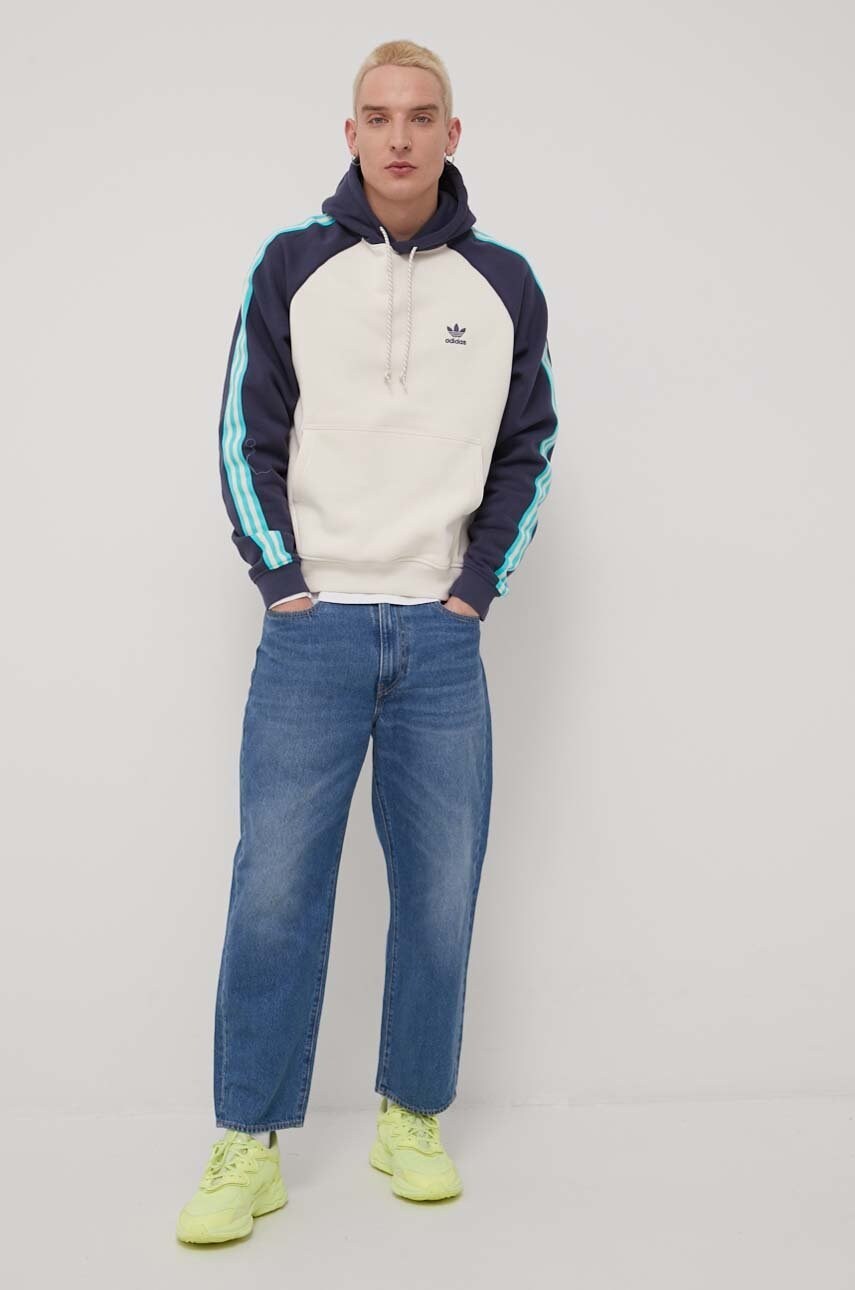 

Кофта adidas Originals HG3866 чоловіча колір бежевий візерунок