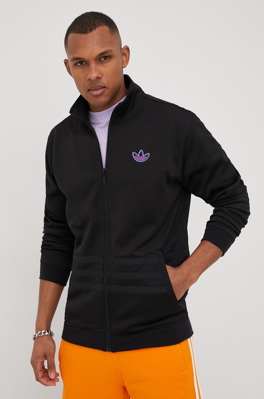 

Суичър adidas Originals HE4689 мъжка в черно с изчистен дизайн, Черен