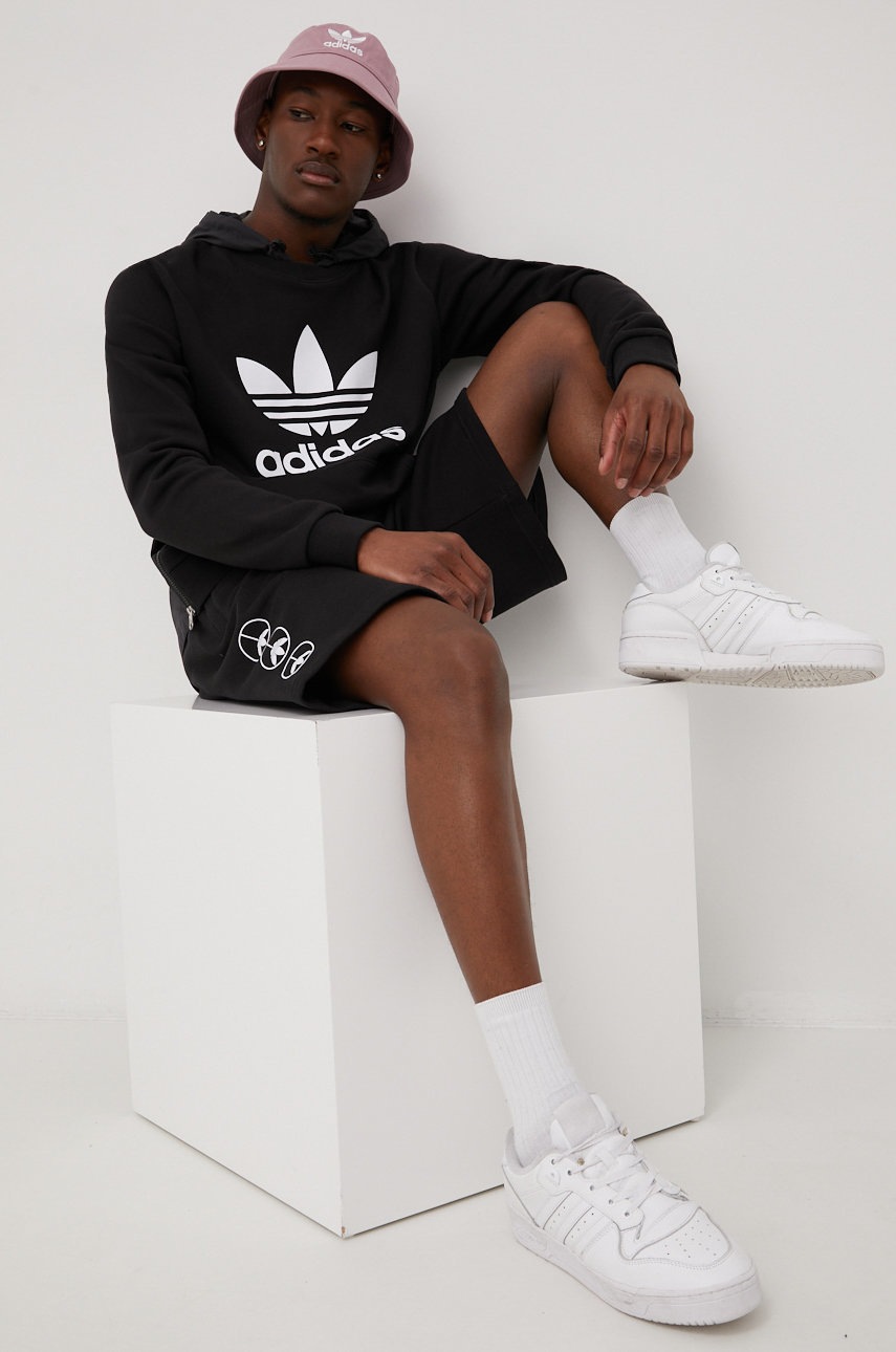 

Кофта adidas Originals Adicolor мужская цвет чёрный с принтом