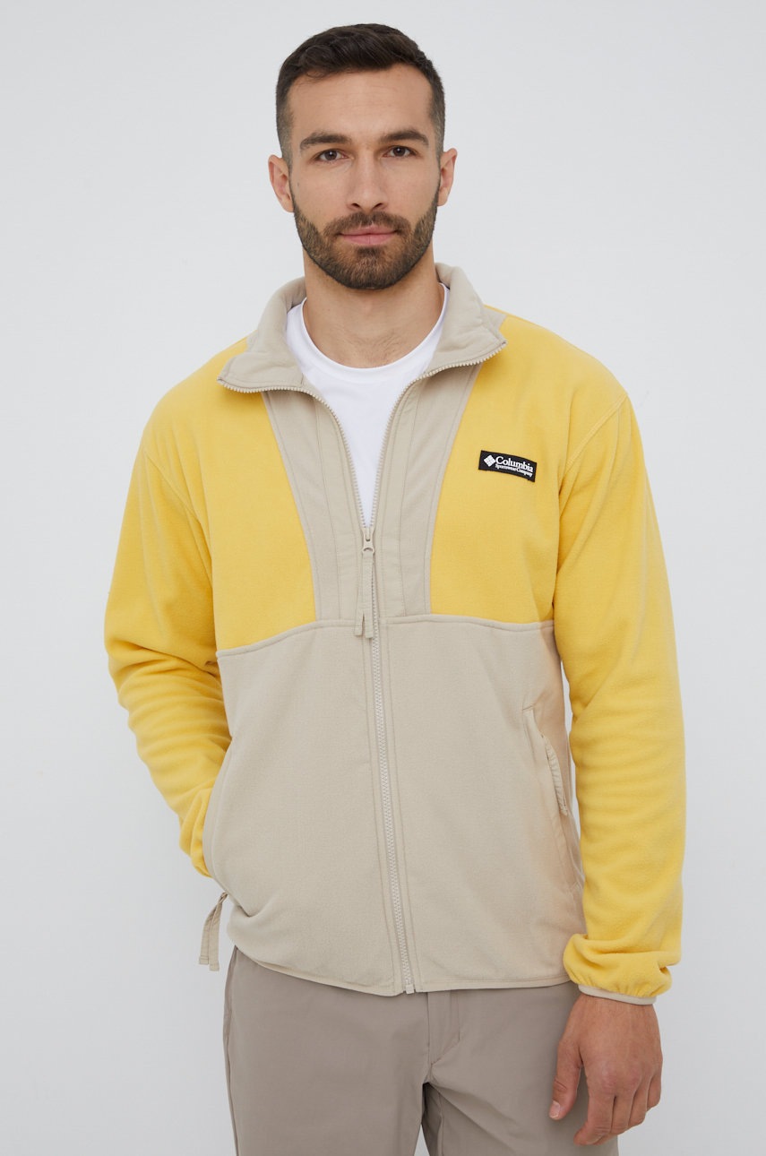 

Спортен суичър Columbia Back Bowl мъжки в жълто с десен, Жълт