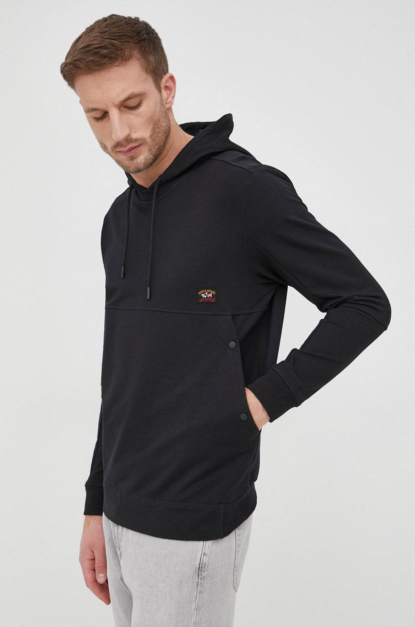 Paul&shark bluza barbati, culoarea negru, neted