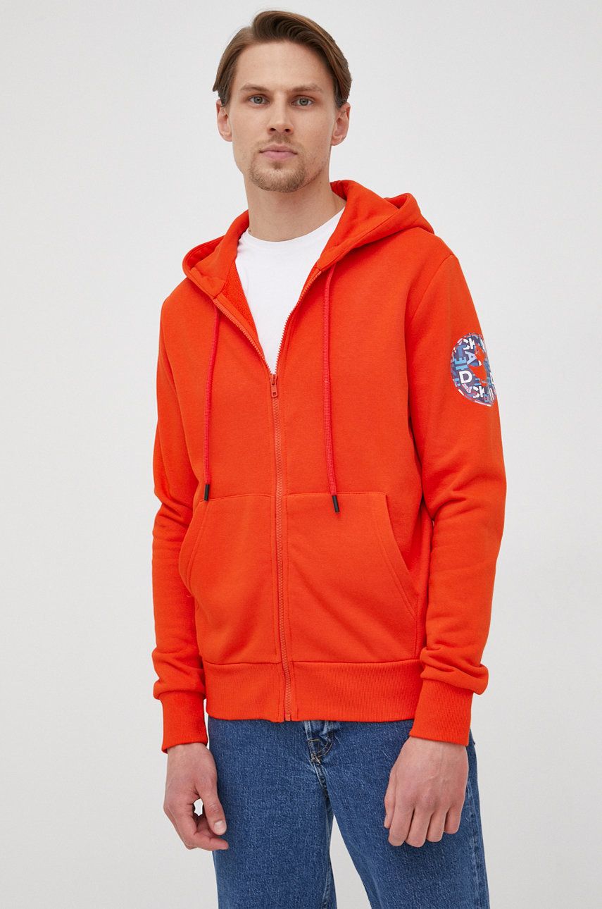 Save The Duck bluza barbati, culoarea portocaliu, cu imprimeu 2022 ❤️ Pret Super answear imagine noua 2022