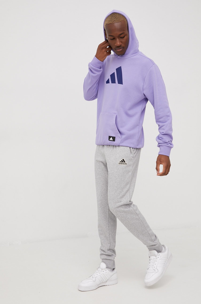 

Кофта adidas Performance HB0461 чоловіча колір фіолетовий з принтом