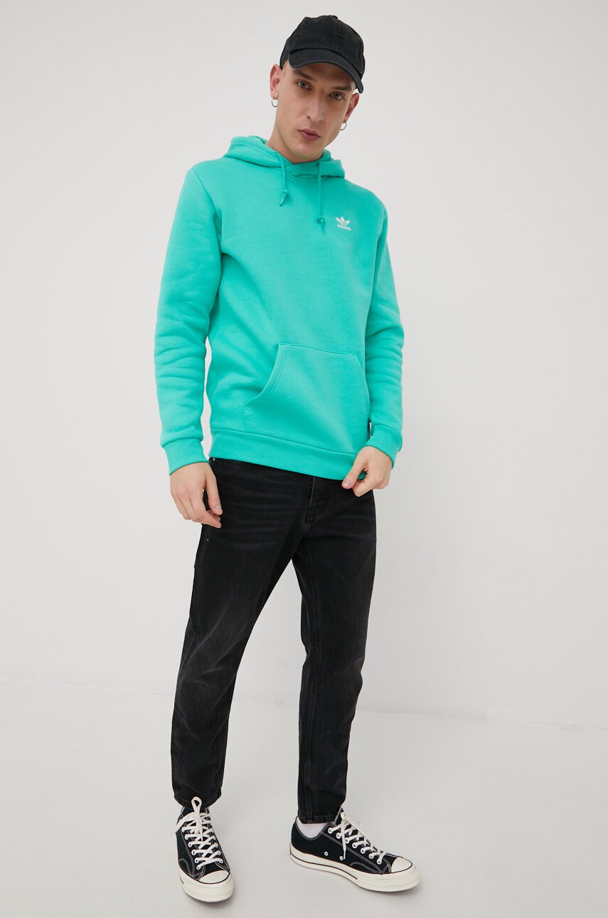 

Кофта adidas Originals Adicolor мужская цвет зелёный однотонная