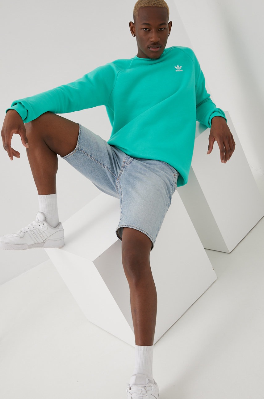 

Кофта adidas Originals Adicolor HE9425 чоловіча колір зелений однотонна