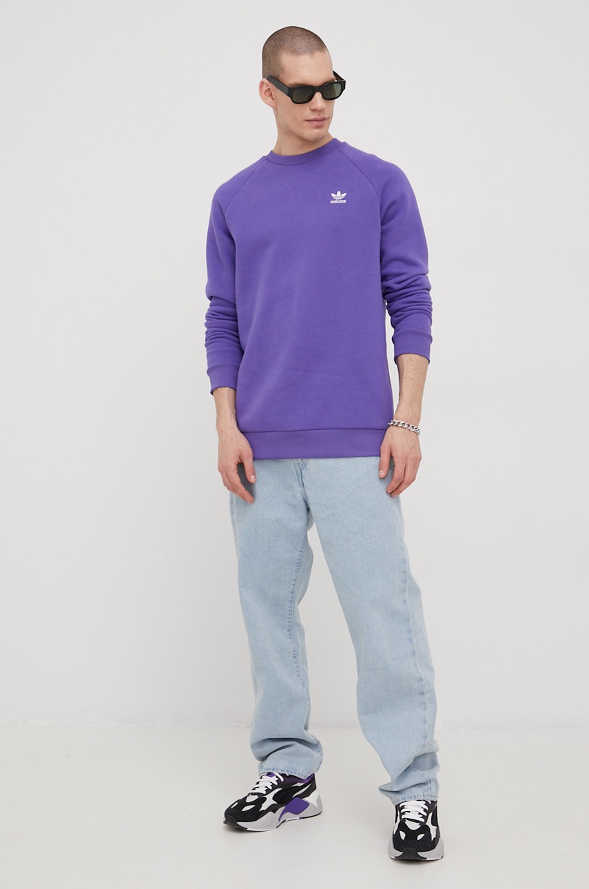 

Кофта adidas Originals Adicolor HE9426 чоловіча колір фіолетовий однотонна
