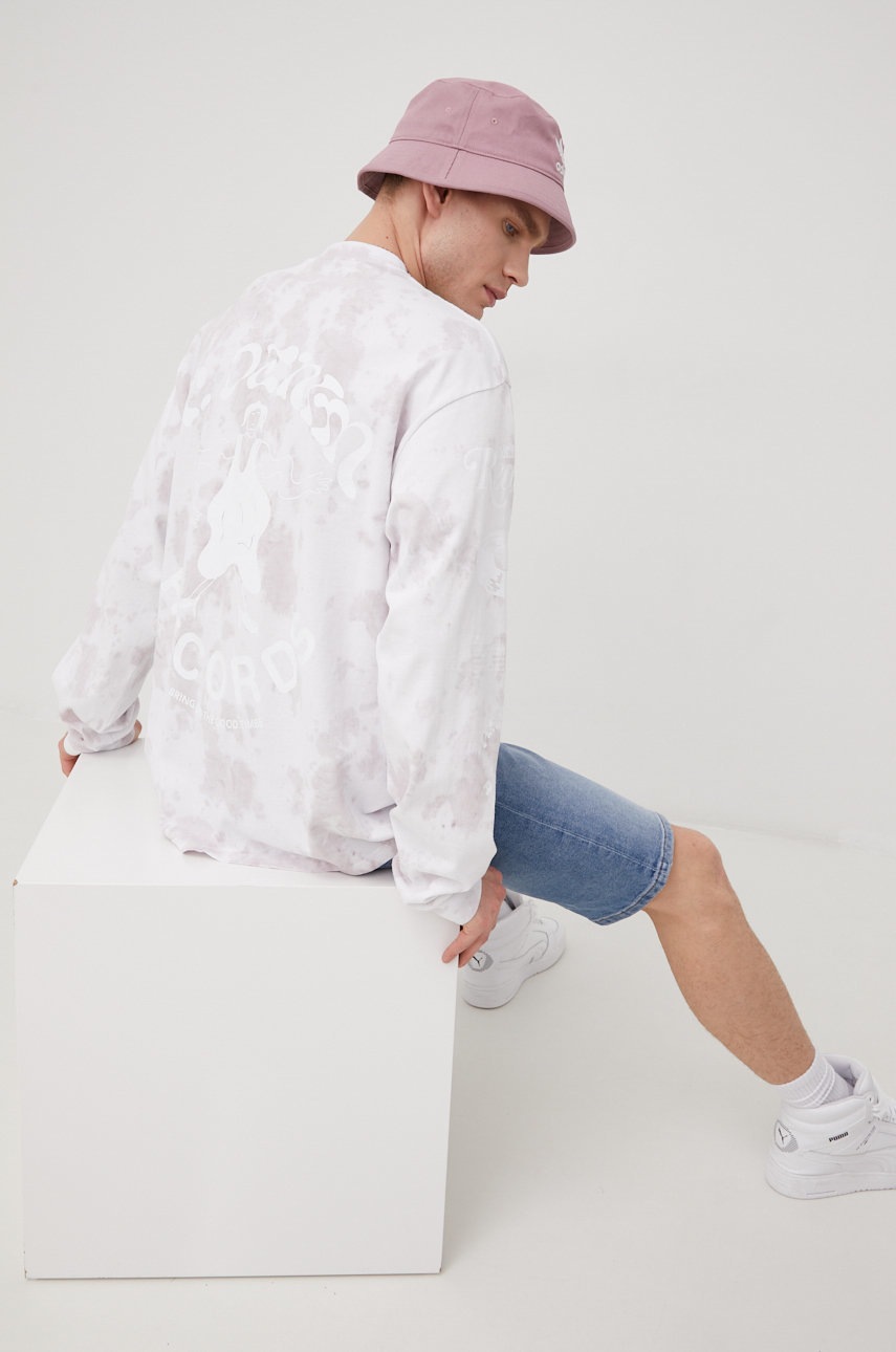 

Хлопковая кофта Dr. Denim мужская цвет фиолетовый с принтом