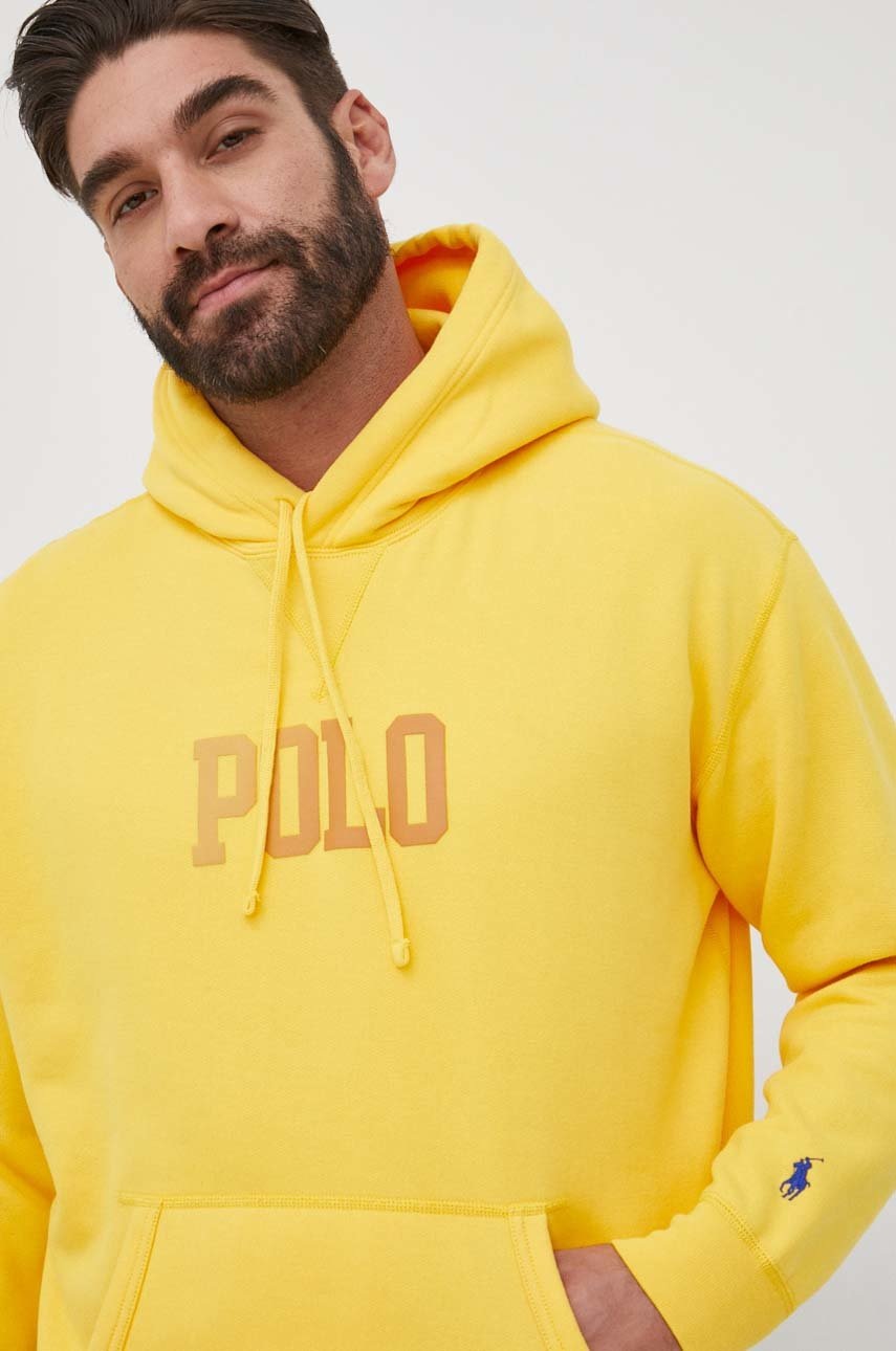 

Суичър Polo Ralph Lauren мъжка в жълто с принт, Жълт