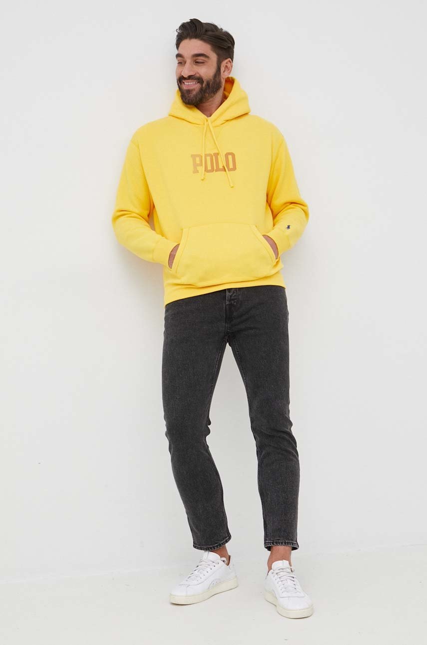 

Кофта Polo Ralph Lauren чоловіча колір жовтий з принтом