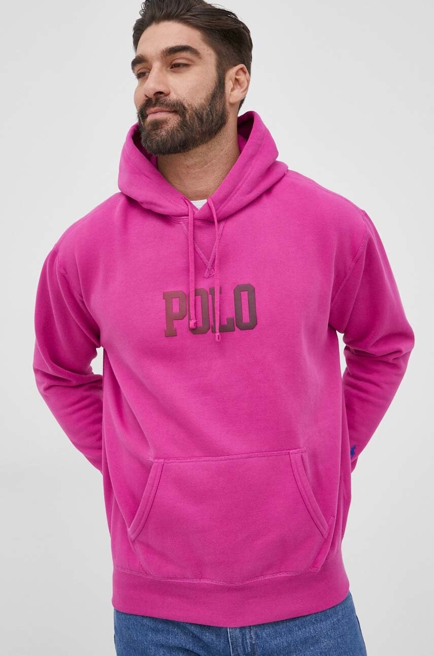 

Кофта Polo Ralph Lauren чоловіча колір рожевий з принтом