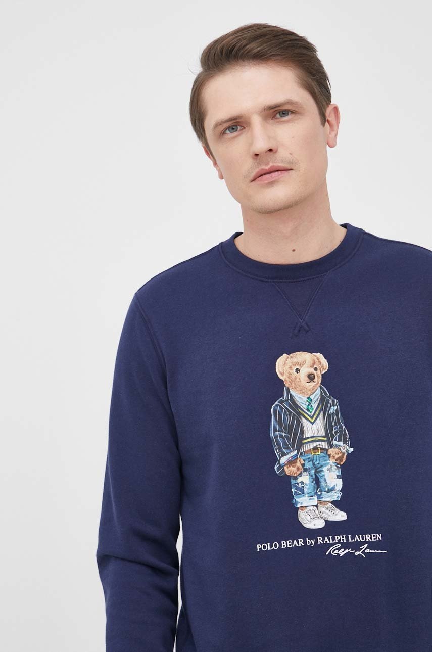 

Суичър Polo Ralph Lauren мъжка в тъмносиньо с принт, Тъмносин