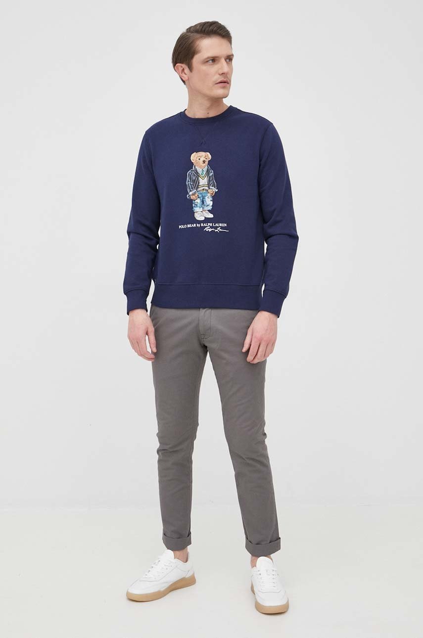 

Кофта Polo Ralph Lauren мужская цвет синий с принтом