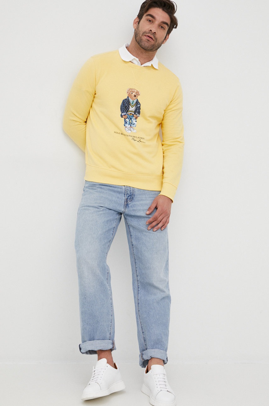 

Кофта Polo Ralph Lauren мужская цвет жёлтый с принтом