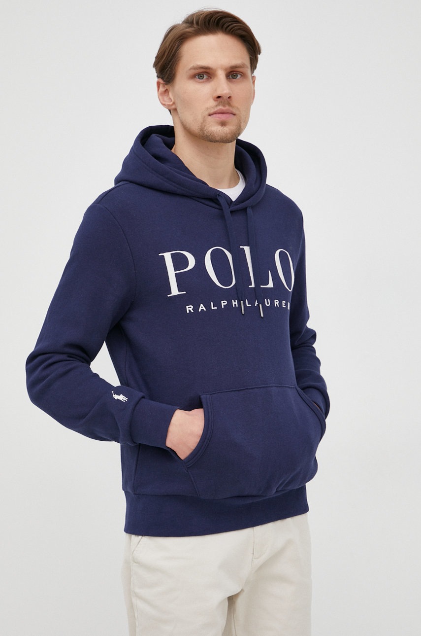 

Кофта Polo Ralph Lauren чоловіча колір синій з аплікацією