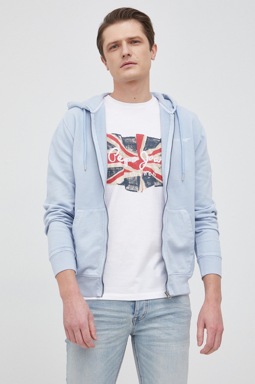 

Хлопковая кофта Pepe Jeans David Zip мужская с принтом