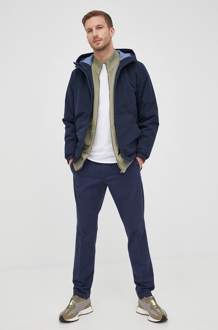 

Хлопковая кофта Pepe Jeans Destin мужская цвет зелёный однотонная