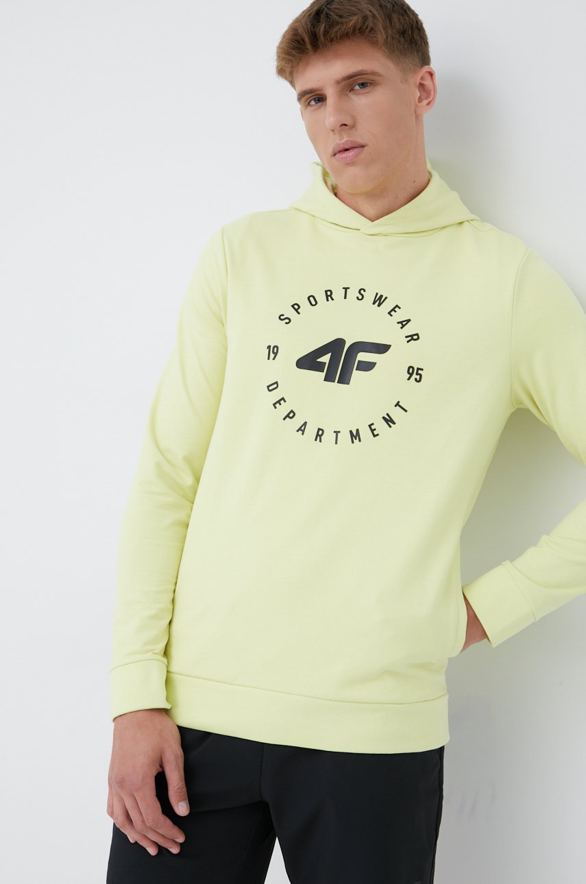 

Кофта 4F мужская цвет жёлтый с аппликацией