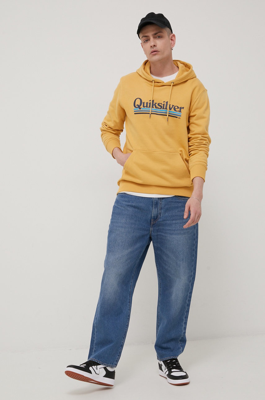 

Кофта Quiksilver чоловіча колір жовтий з принтом